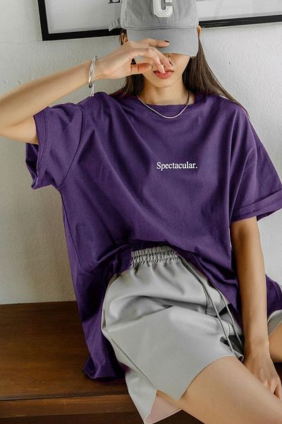Teenage Millionaire Tricou Salas supradimensionat violet Spectacular pentru damă