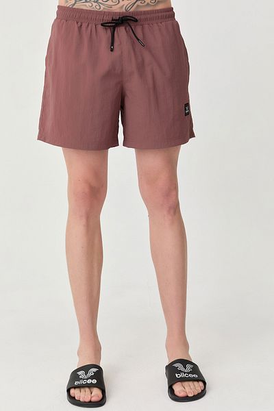 bilcee Men's Training and Beach Shorts - Earth Color, Elastic Waist, Pockets and Mesh 9773