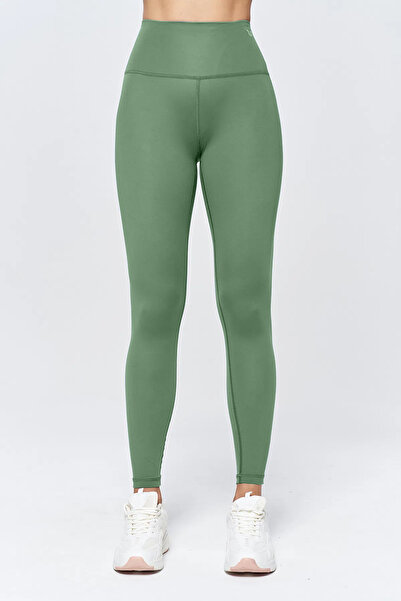 bilcee Women's Green High Waist Brushed Soft Recovery Athlete Leggings 9819