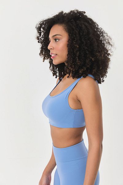 bilcee Sport Crop Recovery Bra Bustier with Azur Pads - Lycra, 0819