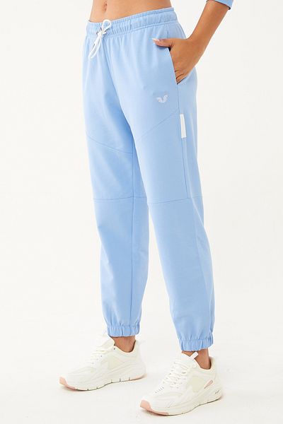 bilcee Dark Blue Organic Cotton Women's Sports Sweatpants - Loose Fit 0722