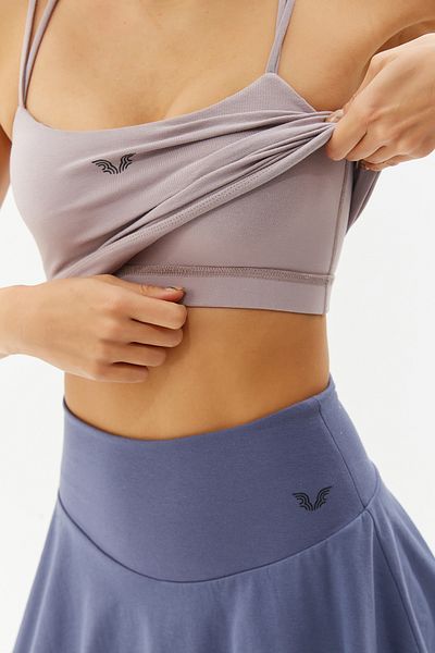 bilcee Tricou de damă, bej, căptușit cu frânghie, fără vedere prin interior, crop top 0111