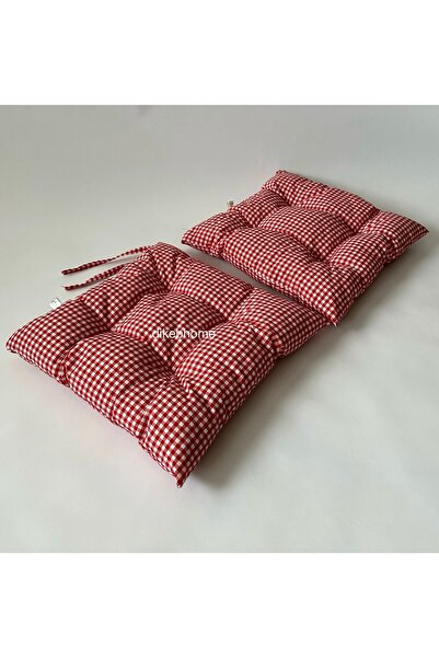 dikeb Çantalı Piknik Seti Kırmızı Pötikareli 2adet Minder(40X40)1ad.piknik Örtüsü 4 Parça Piknik Seti