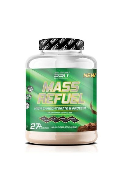 SSN Sports Style Nutrition Mass Refuel 3000 Gr (Chocolate) Carbohydrate Weight Gainer