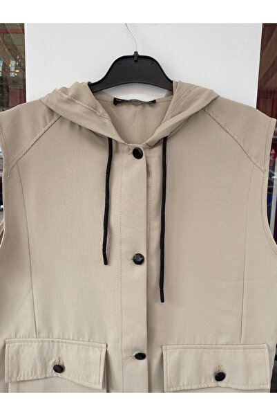 BİLGENS BUTİK Women's Summer Hooded Cotton Vest