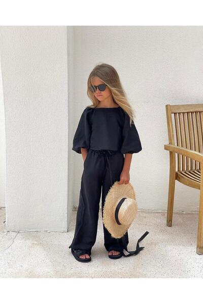 SeaBubbles Linen Girl's Set