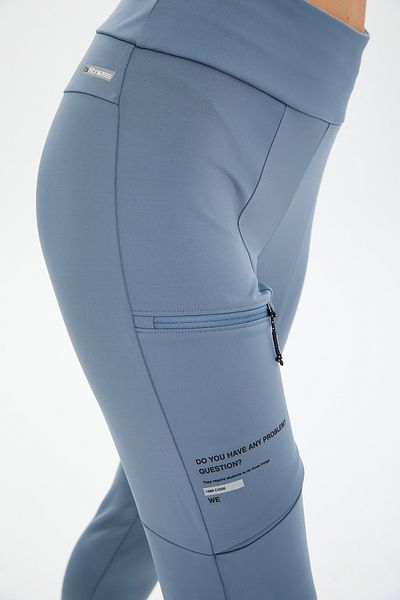 bilcee Μπλε ψηλόμεσο Lurex 0674 Παντελόνι εξωτερικού χώρου