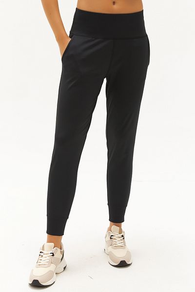bilcee Pantaloni negri pentru sport și zilnic cu talie înaltă pentru femei, antrenament flexibil din lycra, la modă, pantaloni 0676