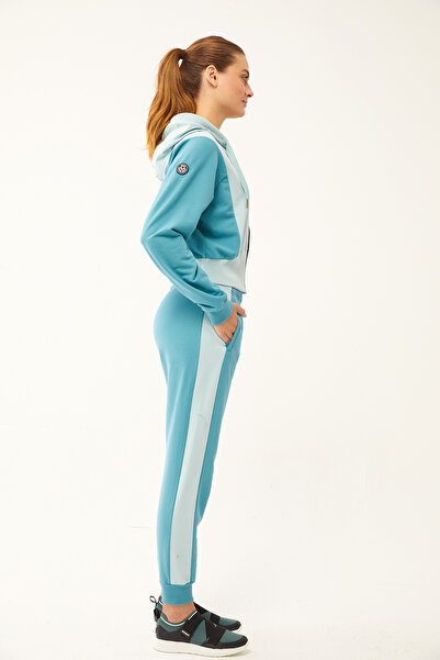 bilcee Kadın Nil Yeşili Pamuklu Fashion Eşofman Takım 1529