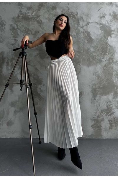 H&E LUXURY DESIGN Fustă de damă cu talie elastică