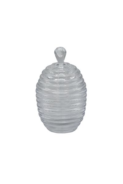 Generic Clear plastic honey pot with lid