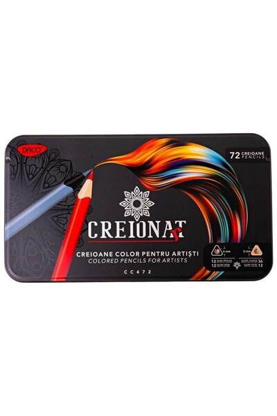 daço Set 72 creioane colorate in cutie metalica Daco