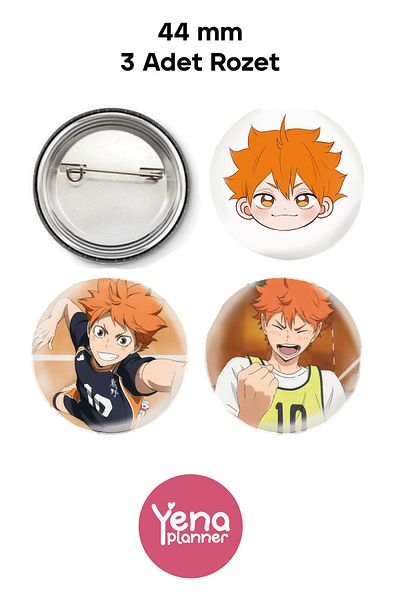 Yenaplanner Set de ornamente pentru geanta Haikyuu/Insigne