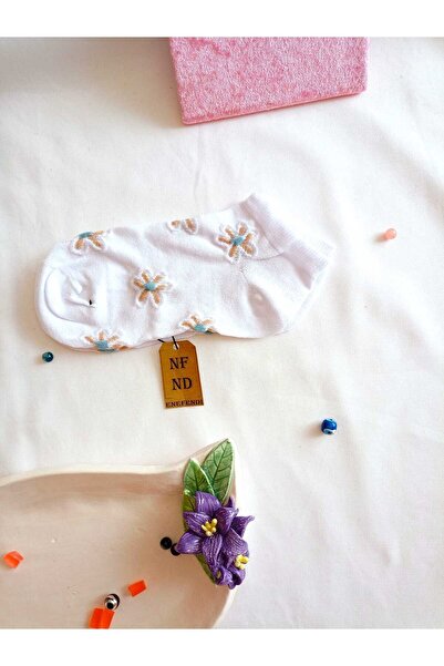 ENEFENDİ 3 чифта памучни чорапи, без шевове, къси до глезена, с мотиви, дамски чорапи, размер 36-40, лилави, сини, бели, кафяви