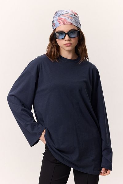 Manuka OVERSIZE-T-Shirt mit weitem Ärmel, dunkelblau