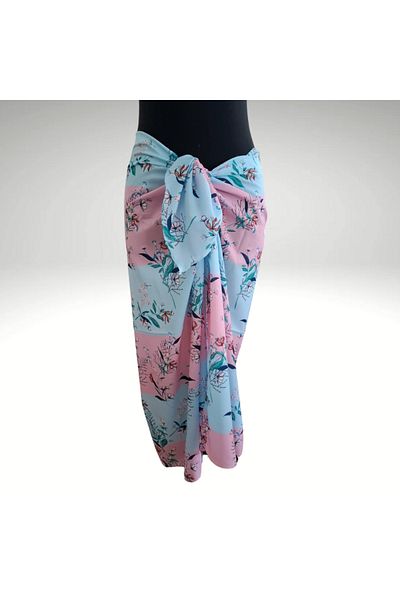 NVSisters Long Print Chiffon Pareo, Beach Dress