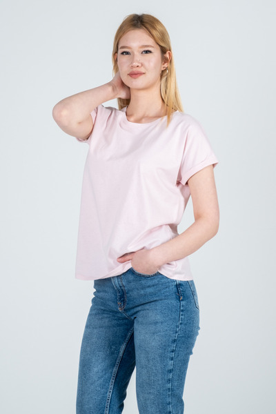 Kyron Γυναικείο μπλουζάκι από 100% βαμβακερό ριγέ χαμηλό μανίκι - με διαφορετικές επιλογές χρωμάτων