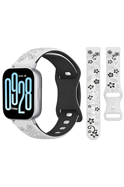 Sneezy Redmi Watch 5 Active Redmi 5 Lite İle Uyumlu FloraFlex Çiçek Desenli S...