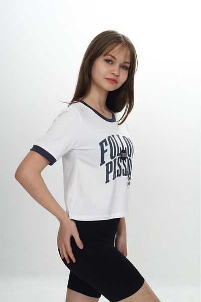 Toontoy Girl's Crop Garni Printed T-Shirt
