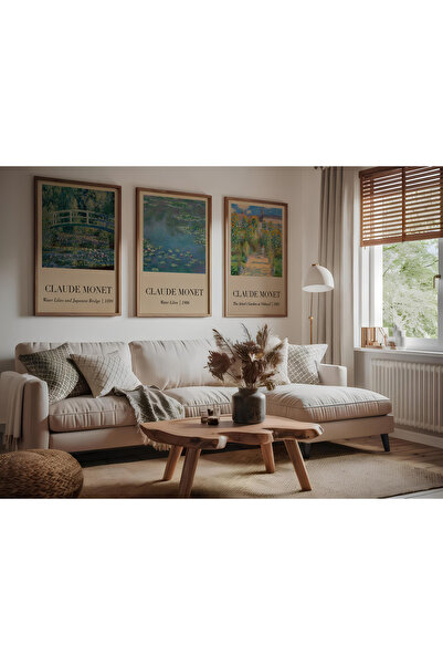 ARTCASTLE Set de 3 tablouri cu ramă din lemn Simfonia Naturii