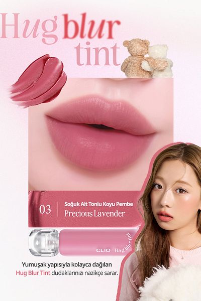 CLIO Smooth Look Silkworm Smooth Rosto Tint Clio Hug Blur (003 Precious Lavender)