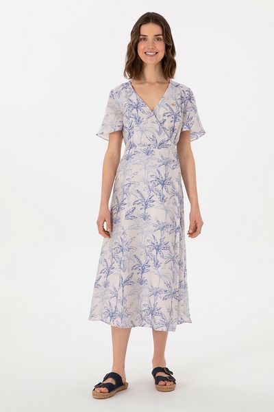 U.S. Polo Assn. Women's Blue Midi Length Woven Dress 50305490-Vr036