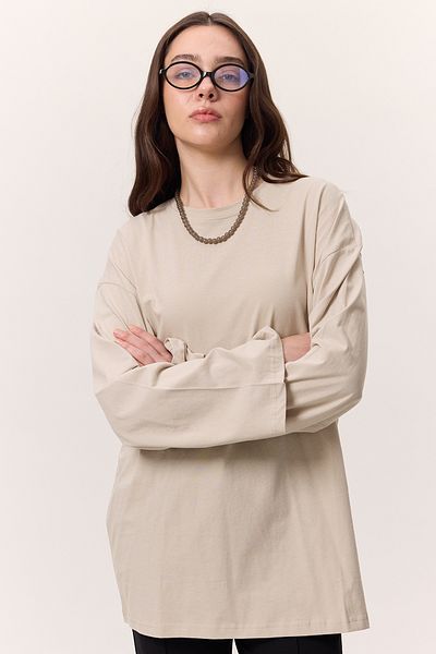 Manuka OVERSIZE-T-Shirt mit weitem Ärmel, Stein