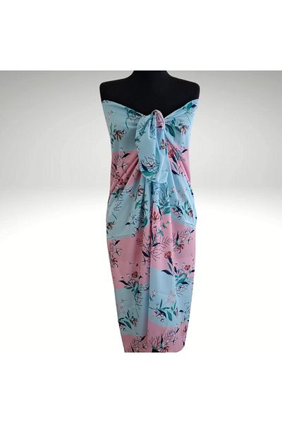 NVSisters Long Print Chiffon Pareo, Beach Dress