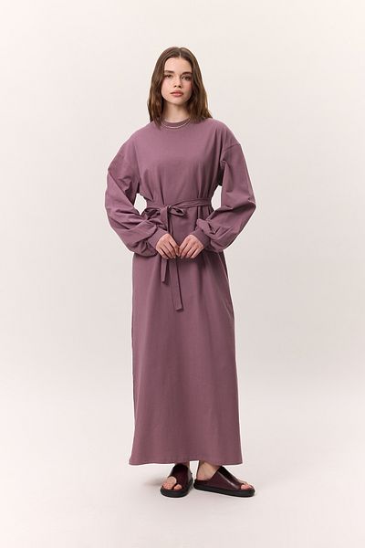 Manuka Ballonärmel Langes und bequemes Lycra-Kleid