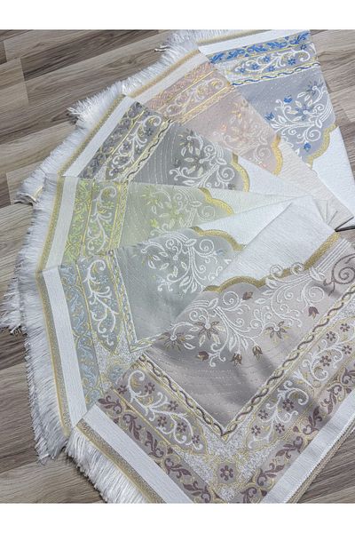 AYHANHOME 6 قطع منسوجة مخملية مزخرفة بهدية المهر سجادة صلاة