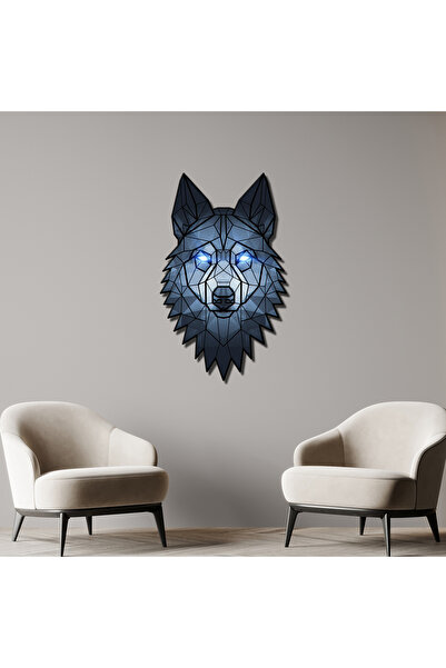SteelArtDec Mavi Gözlü Kurt Metal Tablo