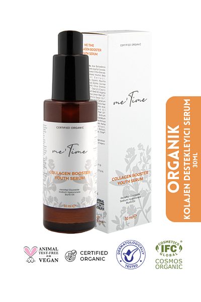 me time Organic Collagen Serum with Vitamin C and Hyaluronic Acid - 30ml Collagen Booster