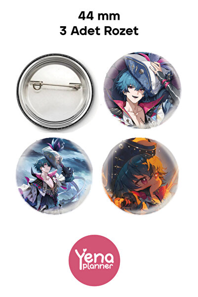 Yenaplanner Set de ornamente pentru geantă Wuthering Waves/Insigne 2