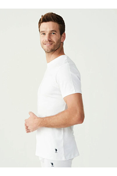 U.S. Polo Assn. Ανδρικό, Αδειοδοτημένο, USPA, 100% βαμβάκι, μπλουζάκι με στρογγυλή λαιμόκοψη (εσώρουχο)