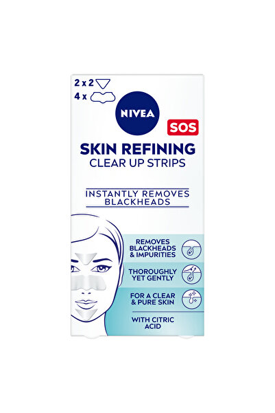NIVEA Face Skin Refining Clear-Up Strips, Citric Acid, 6 Strips