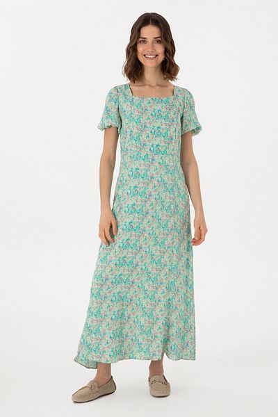 U.S. Polo Assn. Women's Aqua Green Maxi Length Woven Dress 50299174-Vr048