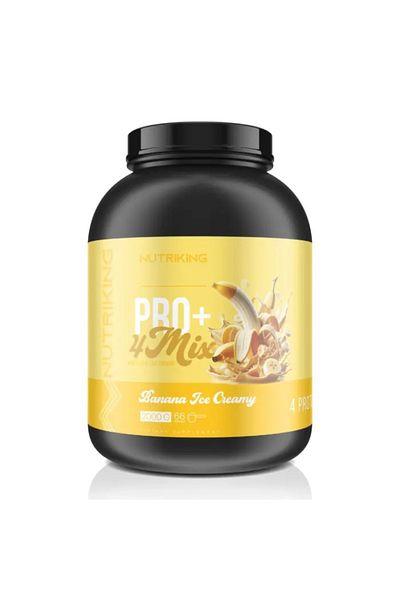 Nutriking Whey Protein 4 Mix Pro+ 2000 Gr 66 Servings Banana Ice Cream