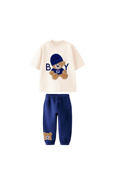 Monila Boy's Plush Detailed Teddy Bear Cotton Underwear Set