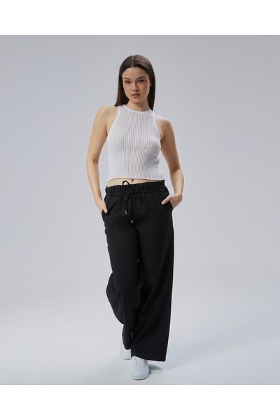 HANIMCA GİYİM Summer Wide Elastic Waist Model Comfortable Fit Wide Leg Women's Trousers