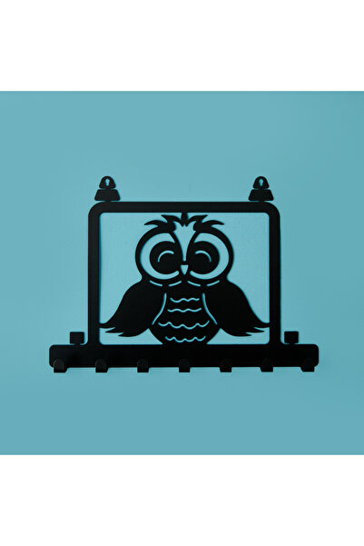 Evidea Deco Owl Keychain - Black - 24X15 cm