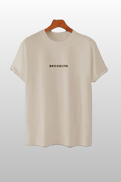 Trendseninle Унисекс тениска Brooklyn с щампи от 3 бр. Mink-Yellow-Beige