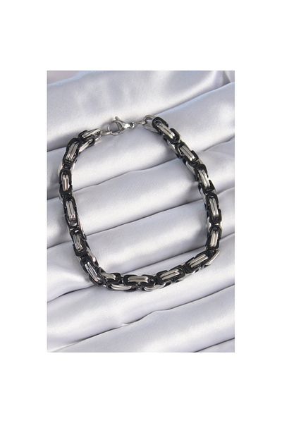 Skygo 316L Steel Black Silver Color King Chain Model Men's Bracelet - Tj-Eb3694