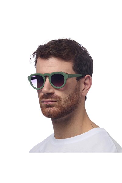 Okkia Zeno Round Unisex Verde Sunglasses Black Gradient