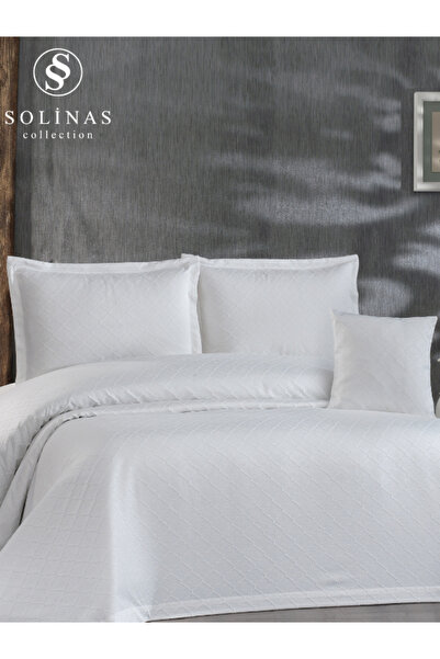 Solinas Collection Alina Krem Çift Kişilik Ince Pike Yatak Örtüsü
