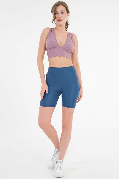 Saade Indigo Recovery Effect High Waist Casual and Sports Short Leggings