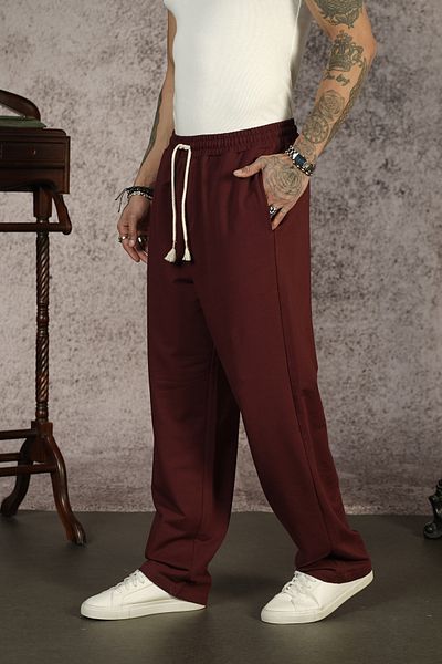 Butik Trend Us Baggy Fit with Elastic Waist and Drawcord 2 Thread Fabric Men Pants
