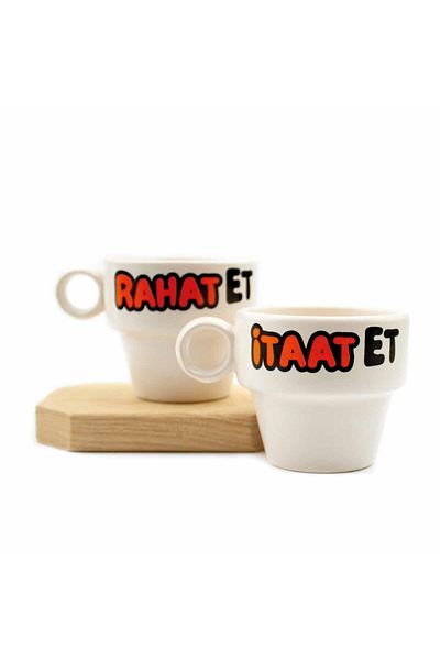 PALTO TASARIM Set of 2 Espresso Cups - Obedience and Comfortable, Gift Ceramic Cup