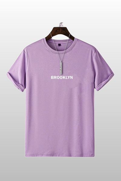 Know Μπλουζάκι Unisex Brooklyn Printed 3 Pack Lilac-Nefti Πράσινο-Κόκκινο T-shirt