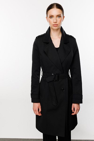 Ekol Buttoned and Belted Trench Coat