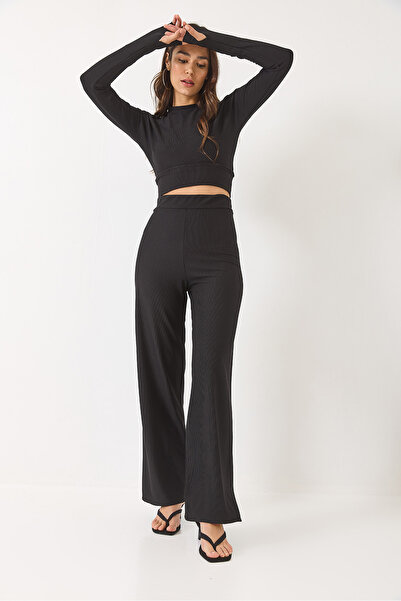 Bianco Lucci Women's Ottoman Finger Interlocking Bottom-Top Set 60284014